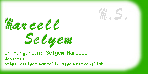 marcell selyem business card